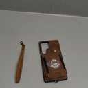 Phone Case for Samsung Galaxy S21 5G 6.2 inch Wallet Cover with Tempered Glass Screen Protector and Wrist Strap Lanyard RFID Credit Card Holder Ring Stand Cell Accessories S 21 21S G5 Women Men Brown