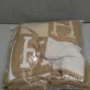 Fcteap h Blanket Soft Throw Blanket Faux Fleece Cashmere Plaid Warm Shawl Thick Knitted Plush Cozy Comfy for Women Throw Blanket for Sofa Couch Bed Queen King Size 55x66 in (Khaki)