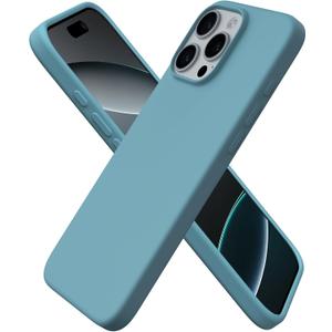 ORNARTO Compatible with iPhone 16 Pro Max Case 6.9", Slim Liquid Silicone 3 Layers Soft Gel Rubber Shockproof Protective Cover with Anti-Scratch Microfiber Lining-Cactus