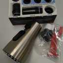 J-HVA Pull Down Kitchen Faucet Sprayer Head Replacement Part with 15 Adapters, 3 Function Pull Out Sink Sprayer Replacement Nozzle, Kitchen Faucet Head Hose Spray Tap Spout, Brushed Nickel