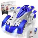 Yucmed Wall Climbing Remote Control Car, 360° Rotating Dual Mode RC Stunt Car, Toys for 3 Year and up Old Boy, Rechargeable Toy Car with Headlight, Christmas Birthday GiftsBlue