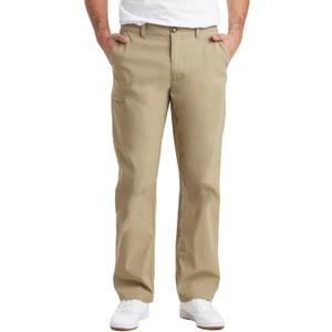 Unionbay Men's Rainier Lightweight Comfort Travel Tech Chino Pants (32W x 34L, Khaki)