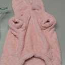 Fuzzy Dog Sweaters for Large Dogs Dog Hoodie Soft Double-Sided Plush Fleece Pet Sweater Clothes Coats Pet Hoodie Sherpa Hooded Sweatshirt (Pink-XL)