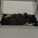 Ryddelig Home Black Artificial Flowers for Centerpieces Bulk 10 Long Stems /50 Small Faux Silk Mum Balls + Black Eucalyptus Stems 2 Branches, Fall Boho Halloween Home Decor Indoor, Gothic Flowers