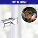 uxcell Structural Pipe Connector Joint Pipe Clamps 180 Degree 2 Way, 20 Set Stainless Steel Corner Fitting End Rails Clamp Fit OD 1 inch (25mm) Tube, Silver