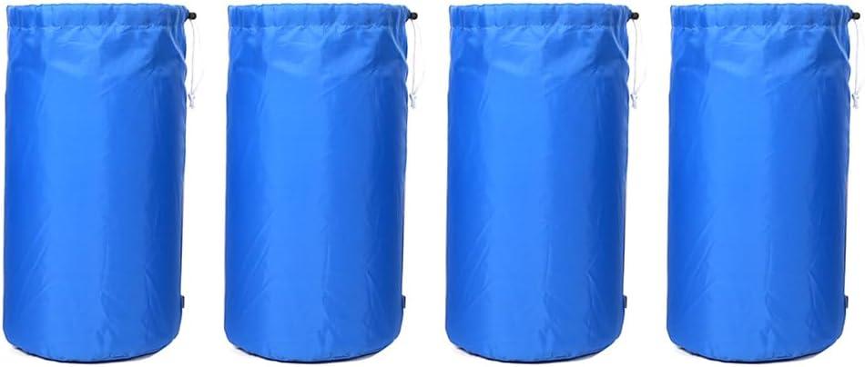 Ezek 210 Denier Compression Stuff Sacks, Drawstering Sleeping Bags Storage Organizer with Bottom Handle, Water-Resistant for Camping, Hiking, Backpacking, 4 Sizes,4 Pack, Royal Blue. (Large)