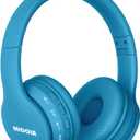 MIDOLA Kids Headphones Bluetooth 5.3 Wireless 60H Play Time Volume Limit 85/110dB Over Ear Foldable Protection Headset/Wired AUX Cord Mic for Children Boy Girl Travel School Phone Pad Tablet Blue