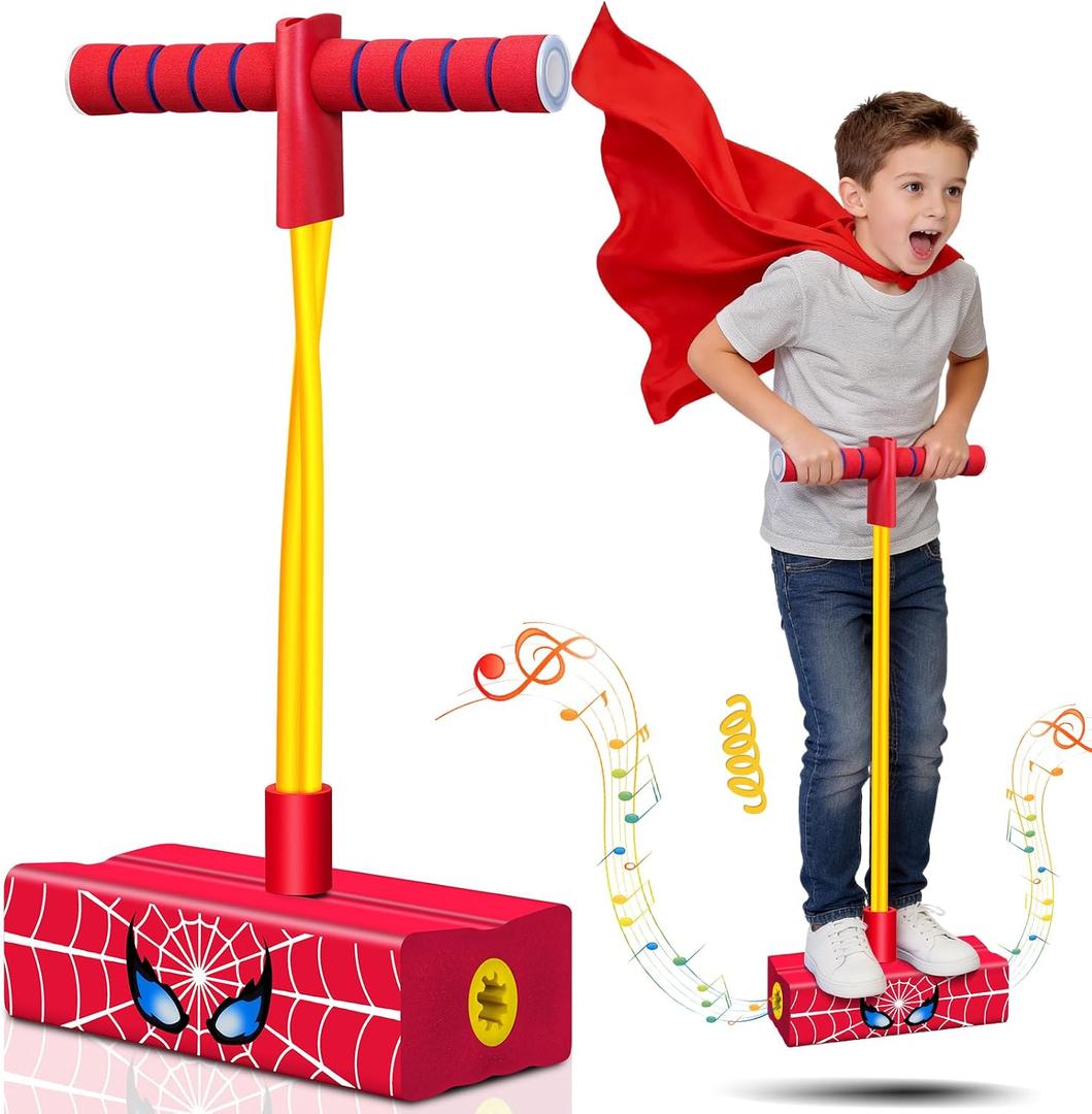 Pogo Stick: Toys for Boys 4-6, Outdoor Toys for Kids Ages 4-8, Toys for 3 4 5 6 7 8 9 10 11 12 Year Old Boys, 3+ Year Old Boy Gift, Birthday, Easter, Christmas, Foam Pogo Jumper for Kids
