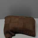 CozeCube Check Knit Throw Blanket, Dark Brown Checkered Throw for Couch, Decorative Christmas Soft Cozy Warm Knitted Blanket for Bed Sofa Living Room, 50"X60"