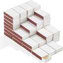 60PCS Blank Matches Containers 2.24 x 1.42 x 0.59 inches White DIY Match Books Storage Boxes Bulk Match Holder with Double-Sided Striker for Wedding Bridal Baby Shower Birthday Party Favor (No Matches)