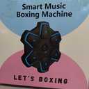 METROLLER Music Boxing Machine for Adults with Gloves，Wall Mounted Electronic Smart Boxing Music Trainer with LED Interactive Punching Trainer Boxing Target for Kids Women Gym Office Workout Large (Black)