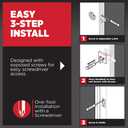 Kwikset San Clemente Deadbolt Lock, Satin Nickel Rectangle Exterior Keyed Front Entry Door, Pick Resistant SmartKey Rekey Security, Single Cylinder Dead Bolt, with Microban Protection
