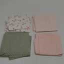 Hudson Baby Unisex Baby Flannel Cotton Washcloths, Pink Dainty Floral 12 Pack, One Size
