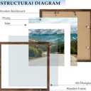Wood 18x18 Picture Frame with 14x14 Mat Deep Brown, Display 14x14 with Mat or 18x18 without Mat, Wood 18 by 18 Photo Frame, 18 x 18 Frame for Wall Hanging Display, Deep Brown, 2 Pack