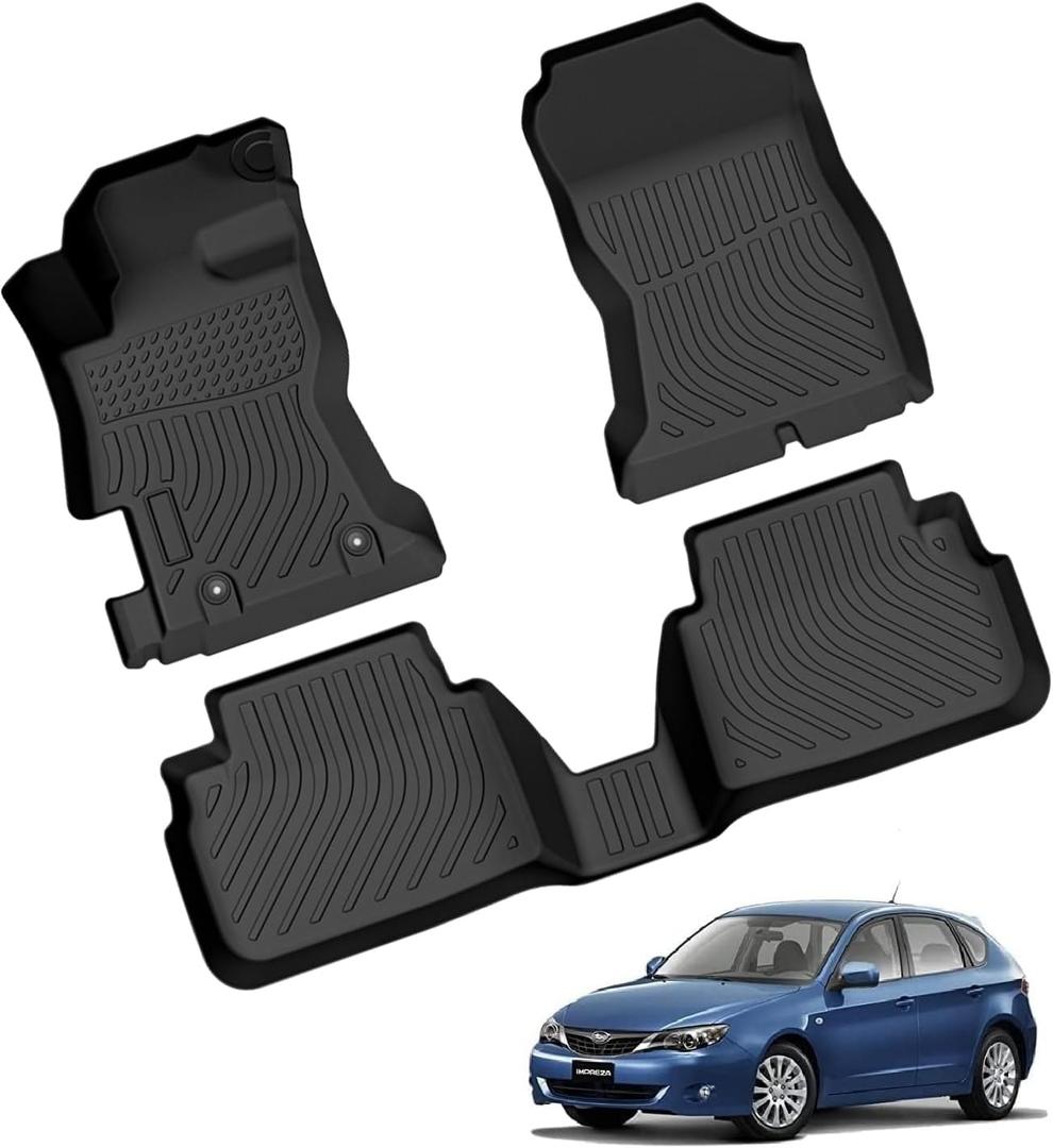 Car Floor Mats Replacement for 2018-2022 Subaru XV Crosstrek/Impreza Custom Fit Odorless Carpets Durable All Weather Protection Liners Black
