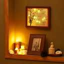 Gerrii Sympathy Memorial Gifts Red Cardinal Bereavement LED Memorial Gifts for Loss of Loved One Wooden Shadow Box 10'' x 8'' in Poem and Light for Mom Dad Father Funeral Bereavement(Retro Style)
