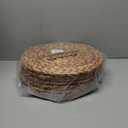 CENBOSS Woven Placemats (13.5" Set of 8, Brown Wash) Round Placemat, Wicker Place mats, Rattan Place mat, Plate Chargers (13.5 inch)