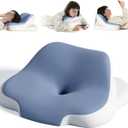 Premium Memory Foam Reading Pillow - Ergonomic Neck Support for Beds, Sofas, and Floors - Removable and Washable Pillowcase - Perfect for Reading, Watching TV, and Relieving Back Pain