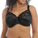 Elomi Women's Morgan Banded Comfort & Support. Three-Section Cup, Side Frame, Stretch Lace. Solid Color Dd+ Bras (38J, Black)
