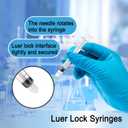3ml Syringe with 25G 1 inch Needle, 3ml Luer Lock Syringe, Needles for Injections, Individual Package, Pack of 50