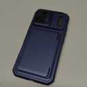 Vizvera for iPhone 17 Pro Case Wallet RFlD [Cards Holder][Camera Control][Camera Cover] Full Body Rugged Shockproof Silicone Protective Phone Case for iPhone 17 Pro 6.3'' 2025(Blue)