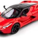 Toy car Model 1:24 for Ferraris Laferrari FXX K Alloy Sports Car Model Diecasts with Sound Light Kids Toy Gift (Color : Red)
