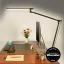 UPLIFT DESK E7 LED Desk Lamp with Clamp - Adjustable 3 Color Modes, Dimmable Black Architect Light for Standing Desk, Home Office, Dual Monitor Computer Work