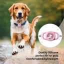 Waterproof Airtag Dog Collar Holder, Silicone & ABS Airtag Holder for Dog & Cat Collars, Ultra-Durable, Lightweight and Protective Airtag Case (Rose&Pink-1, Small)