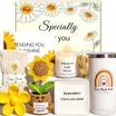 Mothers Day Gifts for Mom, Best Mom Birthday Ideas for Women Unique Mother's Day Relaxing Baskets for Mother, Crochet Sunflower New Mama Thank You Gifts for Wife Women Her from Daughter Son Husband