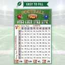 2 x Football Pool Poster, Football Party Decorations, 27.95X19.02 Inch, in Pool Football Poster for Football Games & Tailgate Party| Football Party Supplies for Birthday Decorations