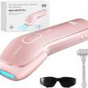 INIA Laser Hair Removal with Ice-Cooling Care for Women and Men, HAUTE Pro Painless at-Home IPL Hair Remover for Coarse Hair in Bikini All Body Areas, Latest Generation for Effective Results (Pink)