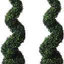 36'' Topiary Trees Artificial Outdoor Boxwood Plants Set of 2 for Porch Decor (3ft)