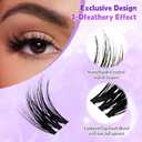 2 x Lash Clusters D Curl Invisible Soft Ultra-Thin Band Clusters Lashes Eyelashes Individual Lashes DIY Lash Extensions at Home False Lashes Wide Band Wispy Eye Lash Clusters 0.06D 8-18 MIX 100pcs