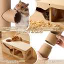 AceOrbit Hamster Tunnel Tubes and Wooden House Set, Composable DIY Hamster Tunnels and Hideout, Small Animal Tube for Mouse Gerbils Mice or Other Small Animals Habitat