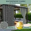 Outdoor Curtains for Patio Waterproof - 6 Panels Privacy Weatherproof Outside Curtains with Grommets for Pergola, Gazebo, Porch, Cabana, Balcony, 54 x 84 Inch, Grey