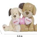 Braxio Dog Figurines Heart Decor - Resin Love Dog Couple Statue Heartwarming Tabletop Women Gifts for Living Room, Bedroom, Bookshelf & Sweet Home Accent