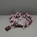 Uieke Lighted Cherry Blossom Garland with Timer 48 LED Fairy Lights 6FT for Mantle, Artificial Flower Vines with Lights 8 Modes Battery Operated Home Fireplace Wedding Party Room Decor
