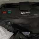 KRUPS 4-Slice Belgian Waffle Maker: Stainless Steel, 5 Browning Levels, Audible Ready Beep, Removable Plates, 1200W, Silver/Black, Large Waffle Maker Family Size, Great for Family Breakfasts