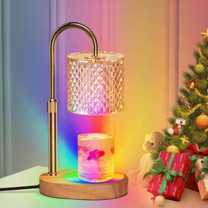 Candle Warmer Lamp, Candle Warmer Lamp with Timer, Wax Warmer with RGB Light and Dimmer, Height Adjustable - Perfect Housewarming Gift for Mom and Women (Golden) Candle Warmer Lamp, Candle Warmer Lamp with Timer, Wax Warmer with RGB Light and Dimmer, Height Adjustable - Perfect Housewarming Gift for Mom and Women (Golden)