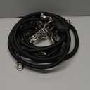 4 Pack Bungee Cross Ties Set Horse Trailer Tie Straps Bulk Bungee Cords with Snaps for Horse Trailer Accessories, 36 Inch Long (Black)