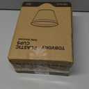 Tobvory 100 Pack Gold Rimmed Plastic Cups - 9 oz Hard Clear Plastic Cups, Premium Disposable Cup For Cocktail And Drinking - Food Grade Party Cups Set - Sturdy Tumbler Cup - Gold Rim