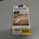 2 x 4 Clear Silicone Wall Protector Strips  Self-Adhesive Door Slam Stoppers & Noise Dampening Bumpers for Cabinets, Car, Toilet Lids, Drawers, Shower  5.5" x 0.7" x 0.2" by Vellax