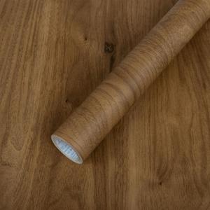 LXCREAT Wood Contact Paper Peel and Stick, Brown Wooden Grain Vinyl Wrap Wallpaper for Countertops Furniture 15.7in x 590.5in, Self-Adhesive Waterproof Wallpaper Drawer Liner Cabinets Walls Desk