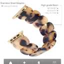 Heesch Tortoise Stretchy Watch Band Compatible with Apple Watch Resin Cute Watch Strap Wristband for iWatch Bracelet for Women Men Girls, 38/40/41mm, 42/44/45/46/49mm, Oval Version (Blonde Tortoise)