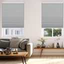 Changshade Blackout Cordless Cellular Shades for Windows,Honeycomb Blinds with Thermal Insulation,UV Protection,Child Safe,Privacy Light Control,Easy to Install27" W x 64" H,Grey