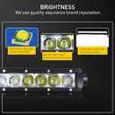 AUXTINGS 26 inch 120W Spot Single Row 10800LM Off Road LED Fog Driving Roof Bumper Light Bars 2 Style Mounting Brackets for Off Road ATV UTV Trucks Boat,12V 24V Waterproof