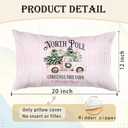 Merry Christmas Tree Truck 12x20 Pillow Cover, Preppy Pink Christmas Decor, Rustic Xmas Tree Pickup Decorative Lumbar Pillow Covers for Girls Dorm Bedroom Living Room