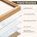 Dreamland 4x6 Picture Frame, Oak Wood 4 by 6 Frames for Tabletop & Wall Display, 4x6 Picture Frame Matted to 3.5x5, Rustic Wood 4 x 6 Photo Frames with Tempered Glass (USA-Sourced White Oak Wood)