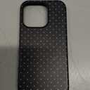 Jusy Compatible with MagSafe Polka Dot Case for iPhone 16 Pro, Cute Aesthetic Polka Dots Magnetic Phone Case, Soft TPU and Hard PC Protective Phone Cover for Women Girls (Matte) - Black