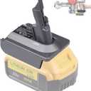 V7 Battery Adapter for Dewalt 20V Lithium Battery Converted to Replace for Dyson V7 Battery, Use for Dyson V7 Series Vacuum Cleaners Animal Absolute Fluffy HEPA Cordless Stick(Adapter ONLY)